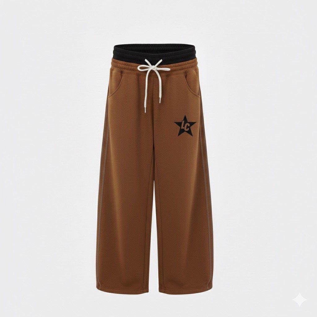 Brown Double Waisted LC Joggers